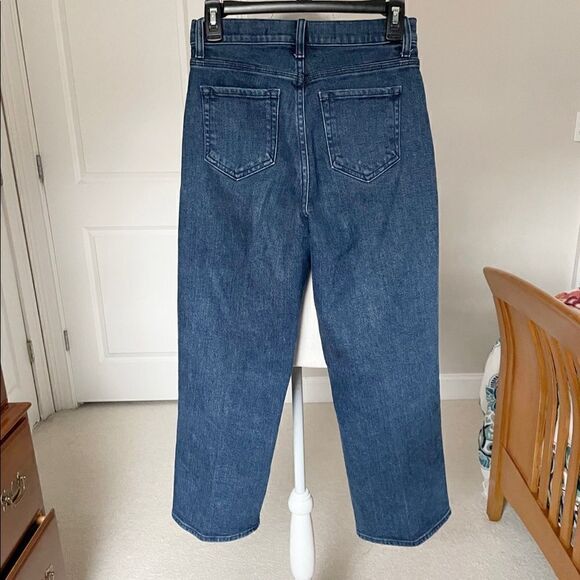 BLDWN High Waisted Cropped Wide Leg Pleated Jeans - Picture 4 of 8